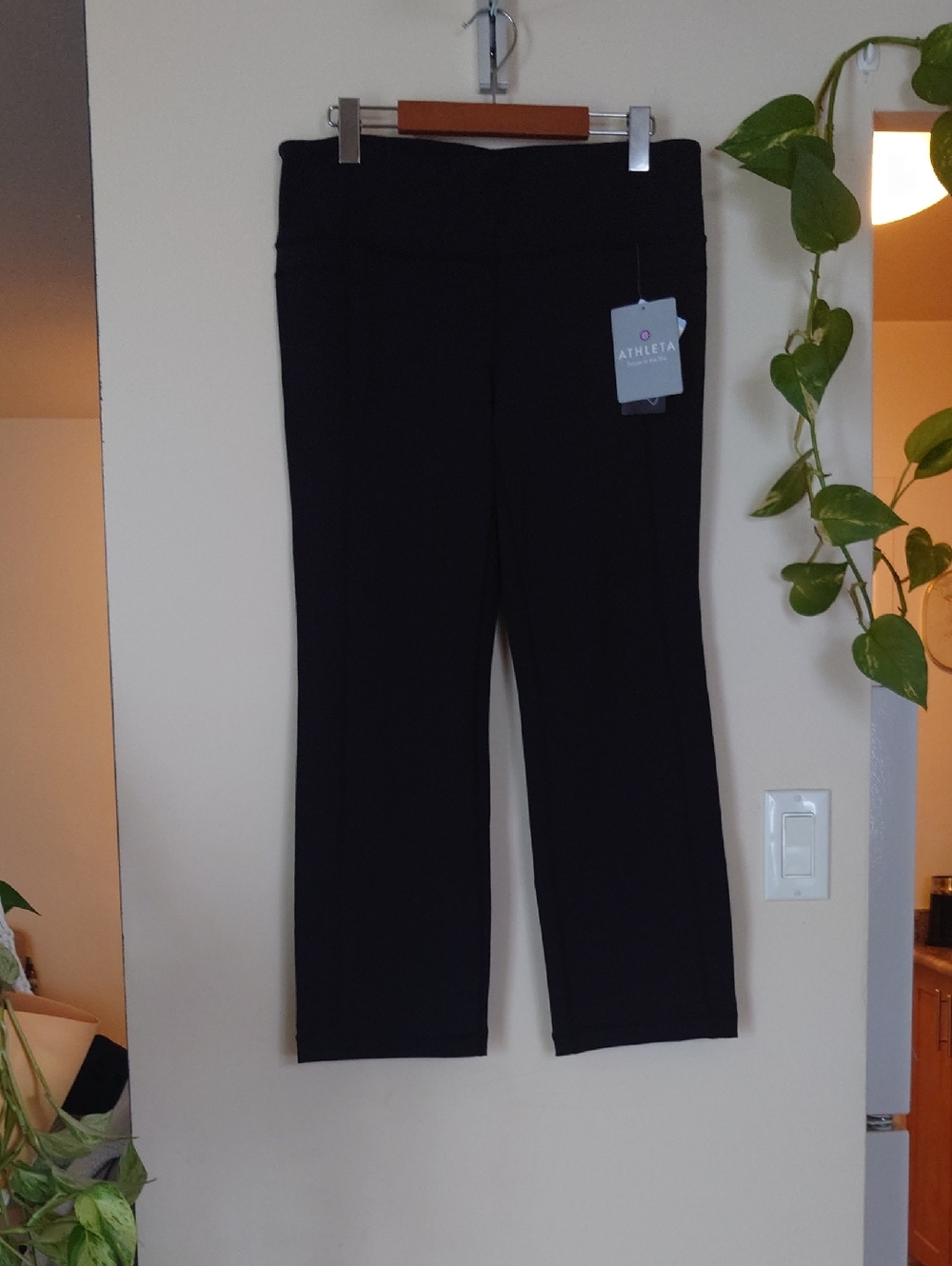 Athleta Black Boot-Cut Cropped Flare Pants